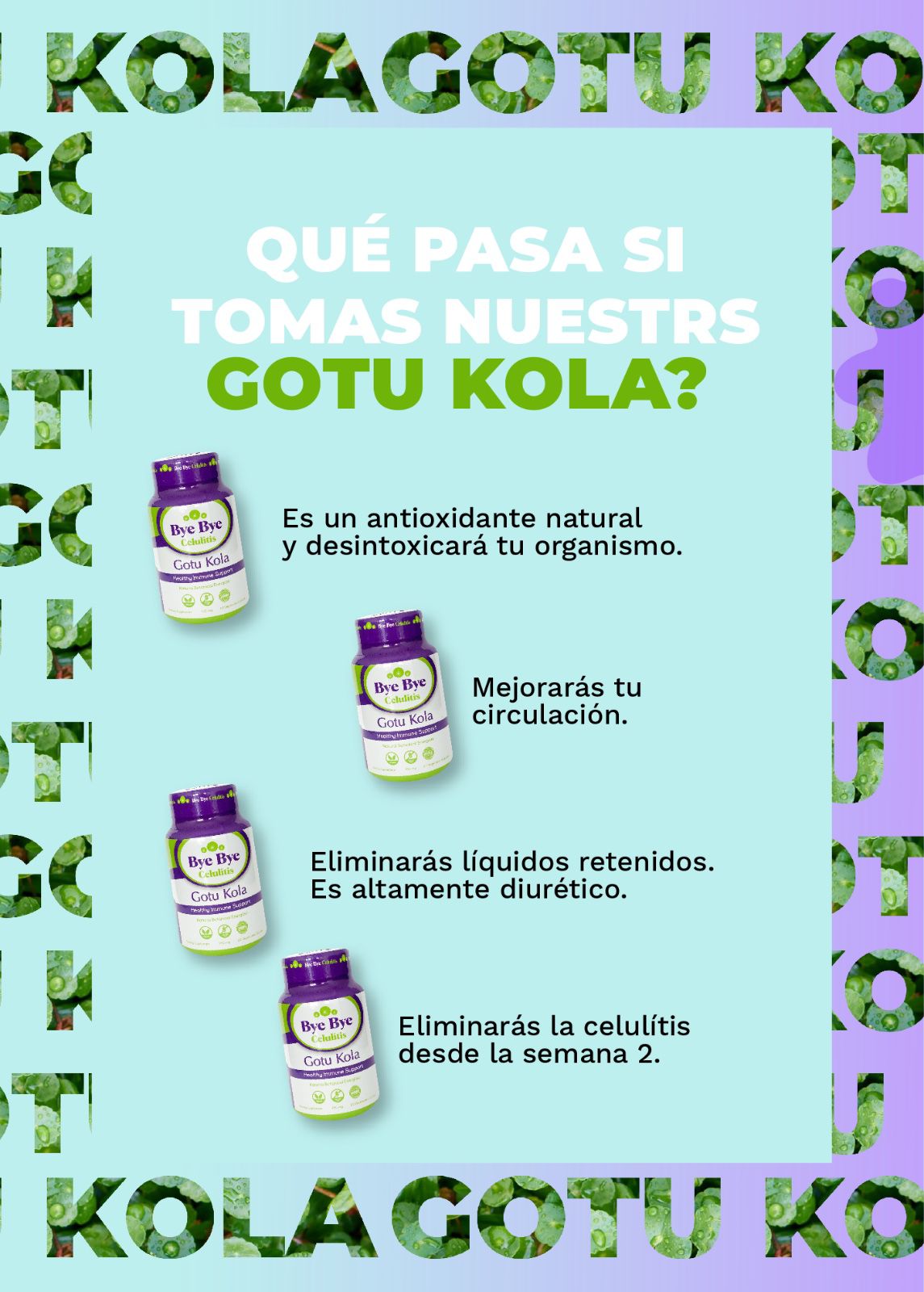 Bye Bye Celulitis Gotu Kola